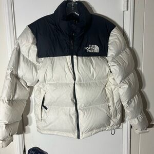 The North Face White and Black Puffer Jacket